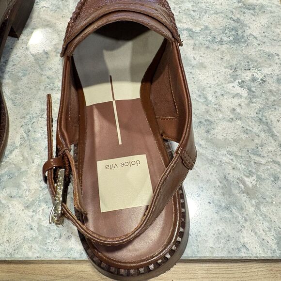 Dolce Vita Women's Hardi Slingback Heel Brown Sandal Loafer, casual Size 5.5 - Picture 6 of 7